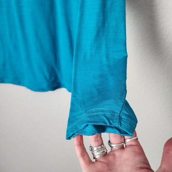 SMARTWOOL Merino Wool Hoodie Base layer Turquoise Outdoor Gorpcore Mens M - Picture 5 of 8